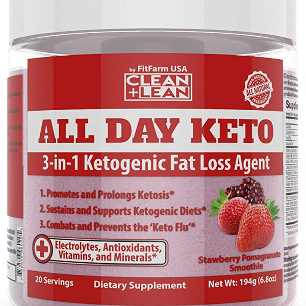 ALL DAY KETO:  Ketogenic Fat Loss Agent-Ignite Ketosis, Propel Your Keto Diet & Combat the Keto Flu