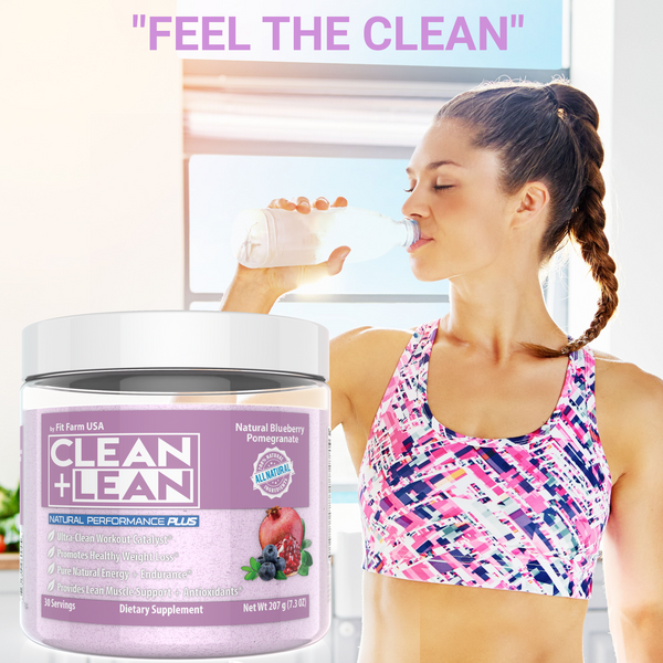 Clean + Lean Natural Performance Plus: Ultra-Clean Workout Catalyst (Blueberry Pomegranate Flavor)