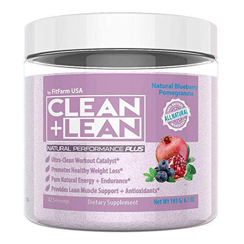 Clean+lean Natural Performance Plus: Ultra-Clean Workout Catalyst (Blueberry Pomegranate Flavor)