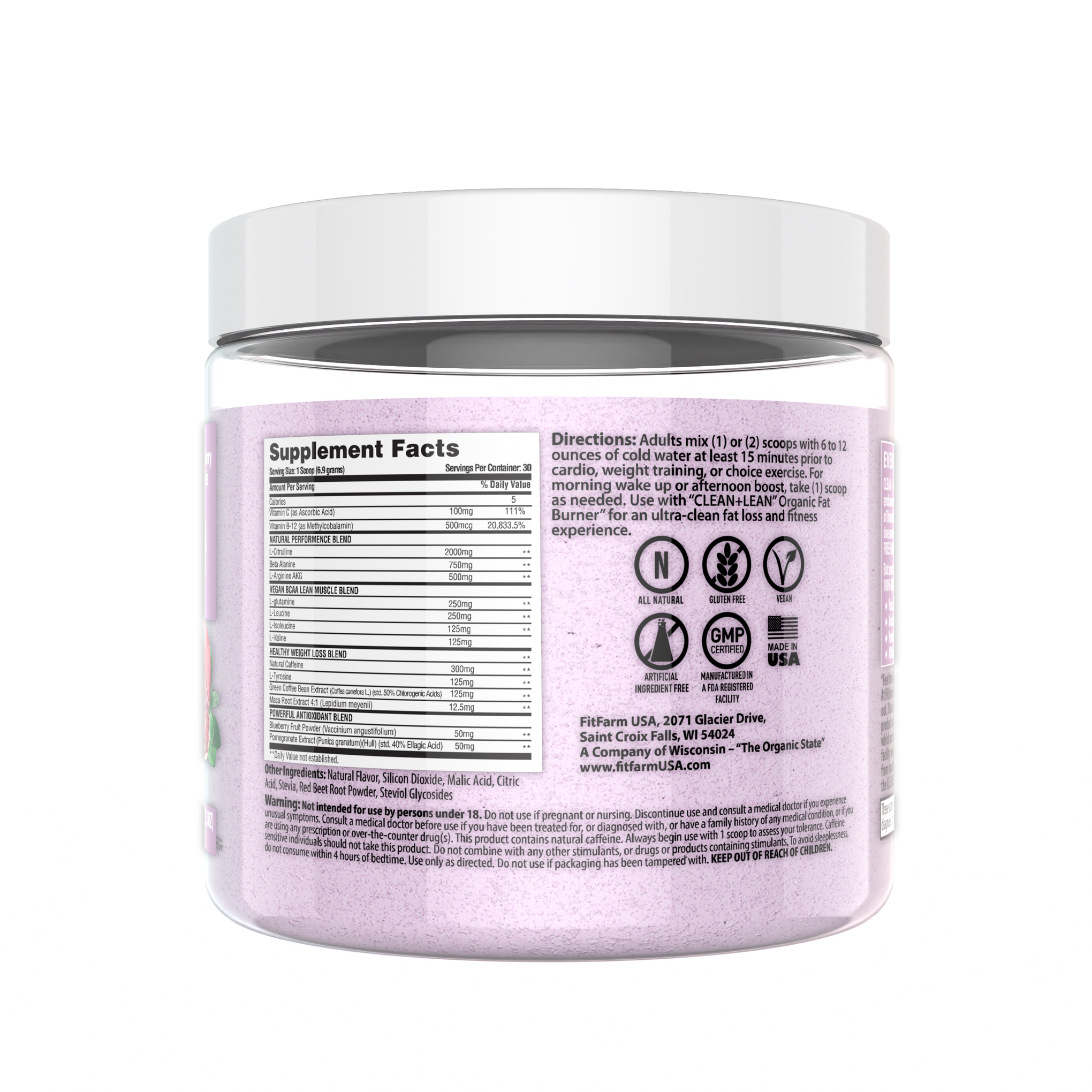 Clean + Lean Natural Performance Plus: Ultra-Clean Workout Catalyst – Fit  Farm USA
